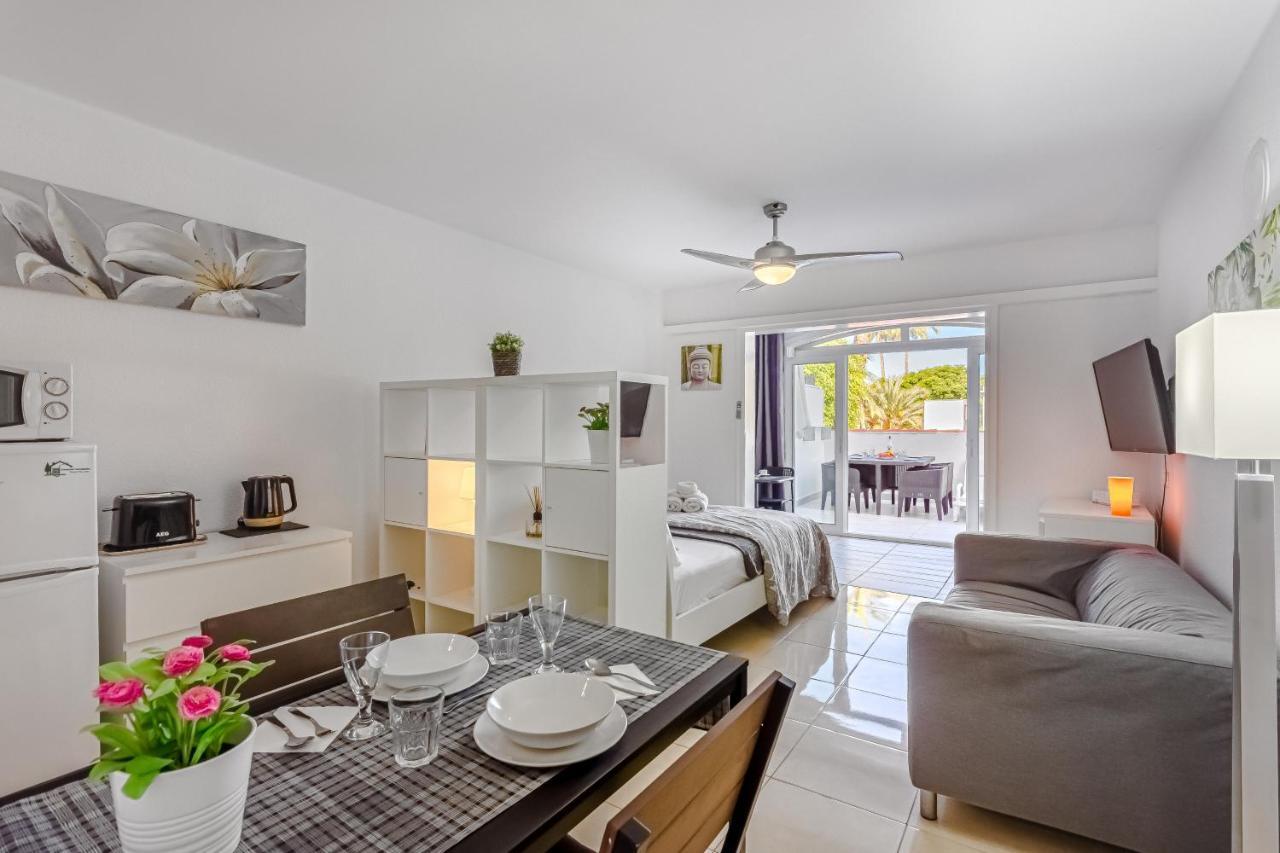 Fantastic Large Studio In Front Of Beach Heated Pool Wifi Арона Екстер'єр фото
