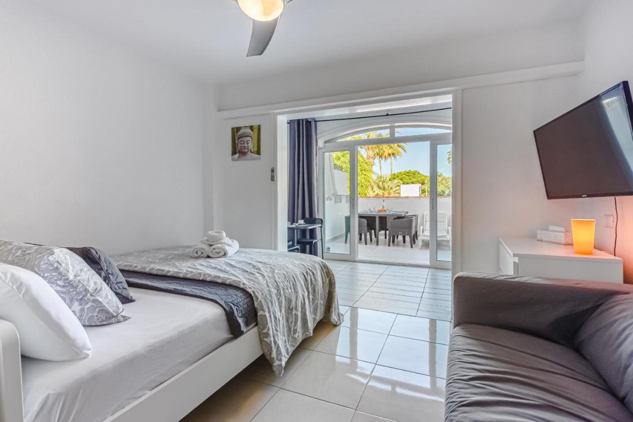 Fantastic Large Studio In Front Of Beach Heated Pool Wifi Арона Екстер'єр фото